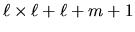 ${\ell}\times {\ell}+{\ell}+m+1$
